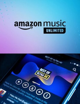 Hình ảnh thiết bị di động hiển thị Amazon Music Unlimited