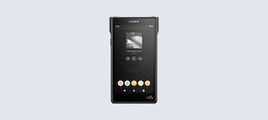 Mặt trước của WM1AM2, đang hiển thị Màn hình chính của Walkman